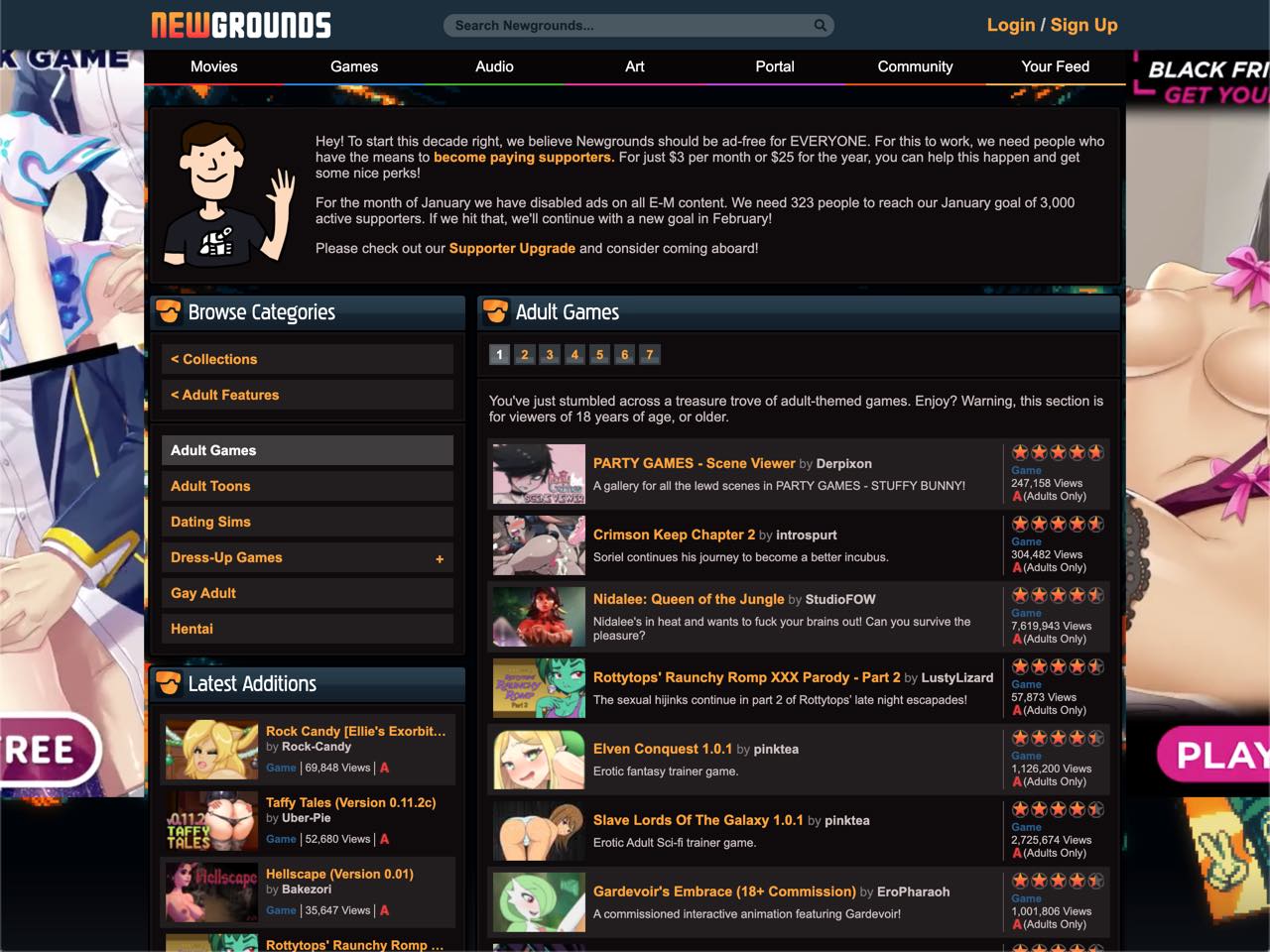 NewGrounds Adult Games - Free 18+ Sex Cams Website. 