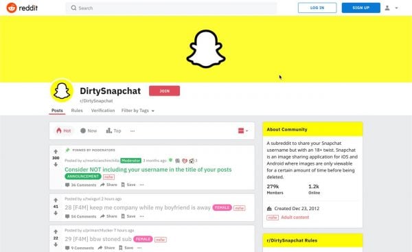 Dirty snapchat reddit.